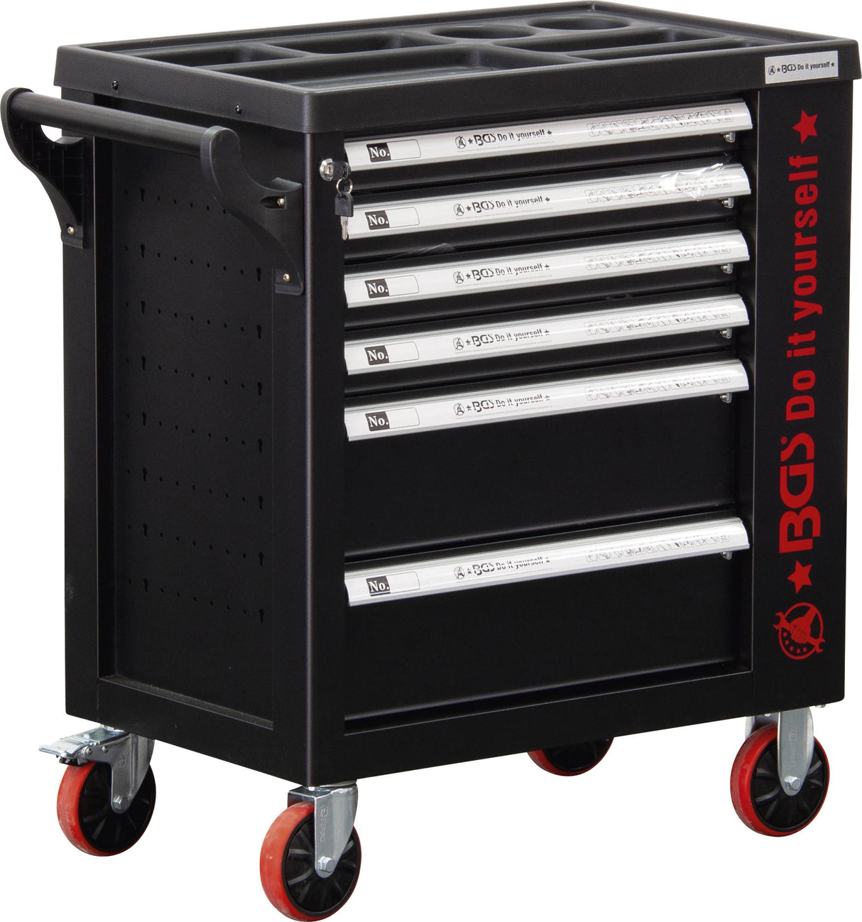 WORKSHOP TROLLEY | 6 DRAWERS | 1 SIDE DOOR | EMPTY (6055-1)
