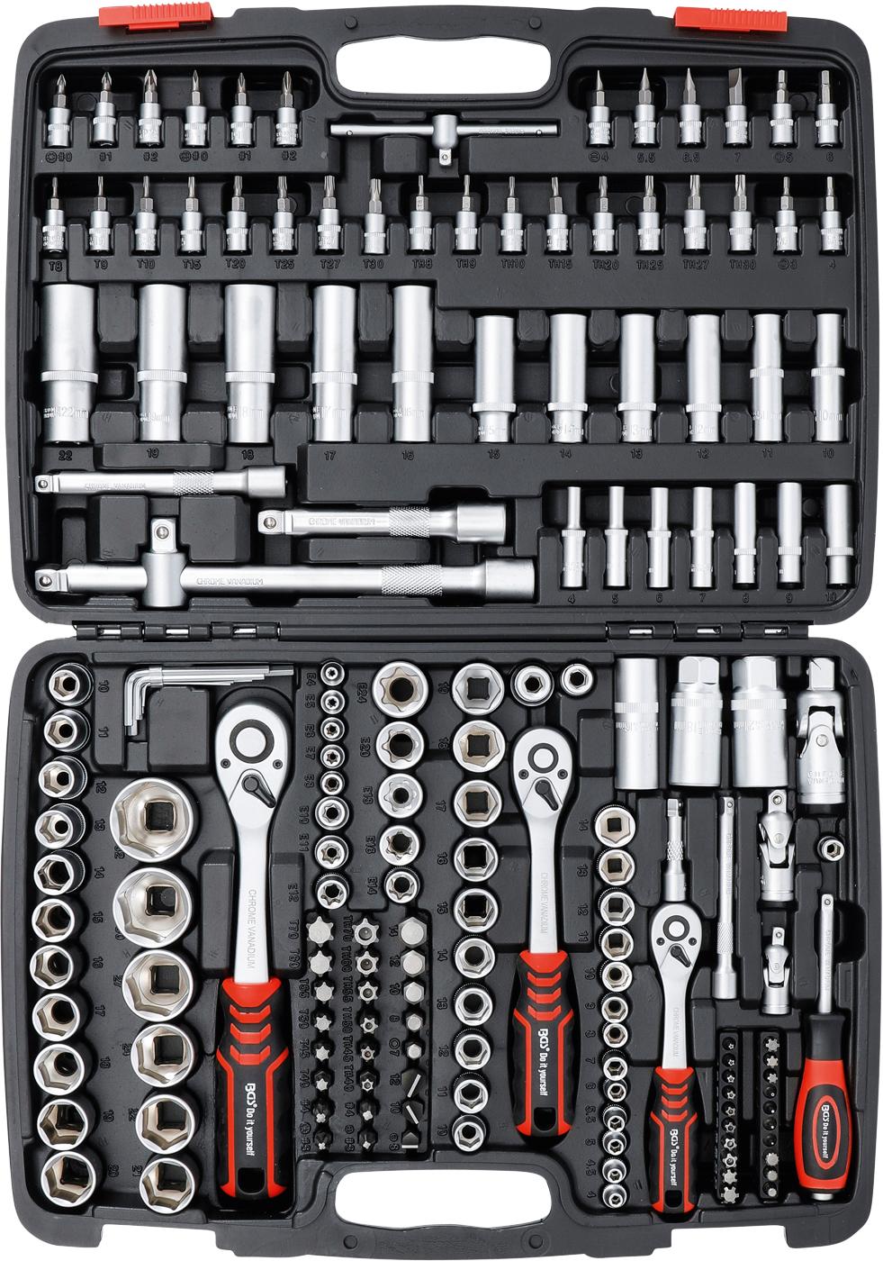 SOCKET SET | 6.3 MM (1/4") / 10 MM (3/8") / 12.5 MM (1/2") DRIVE | 172 PCS. (15219)