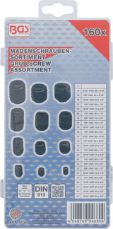 GRUB SCREW ASSORTMENT | INCH SIZES | 160 PCS. (14136)