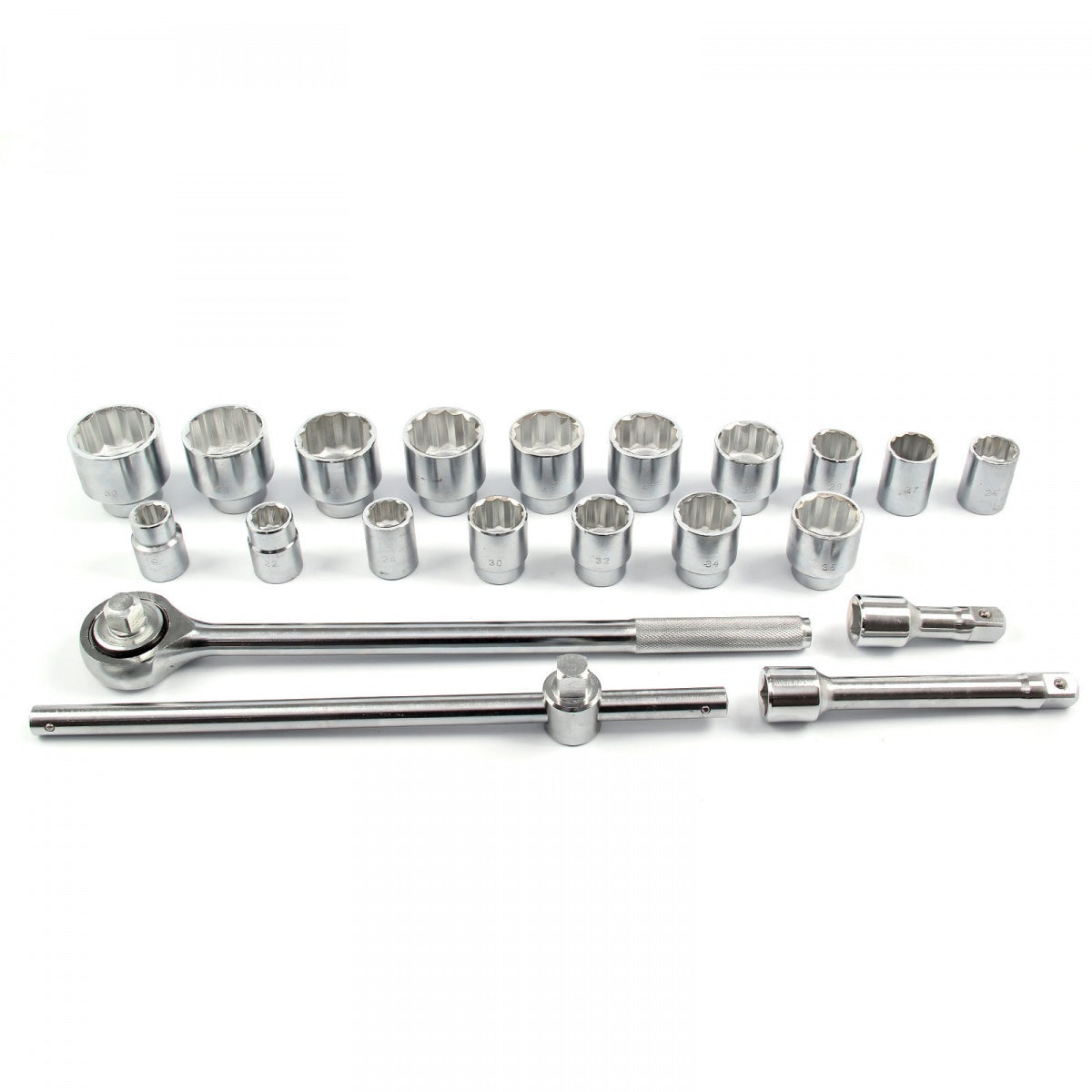 12-POINT SOCKET SET | METAL BOX | 20 MM (3/4") | 21 PCS. (SK780577)