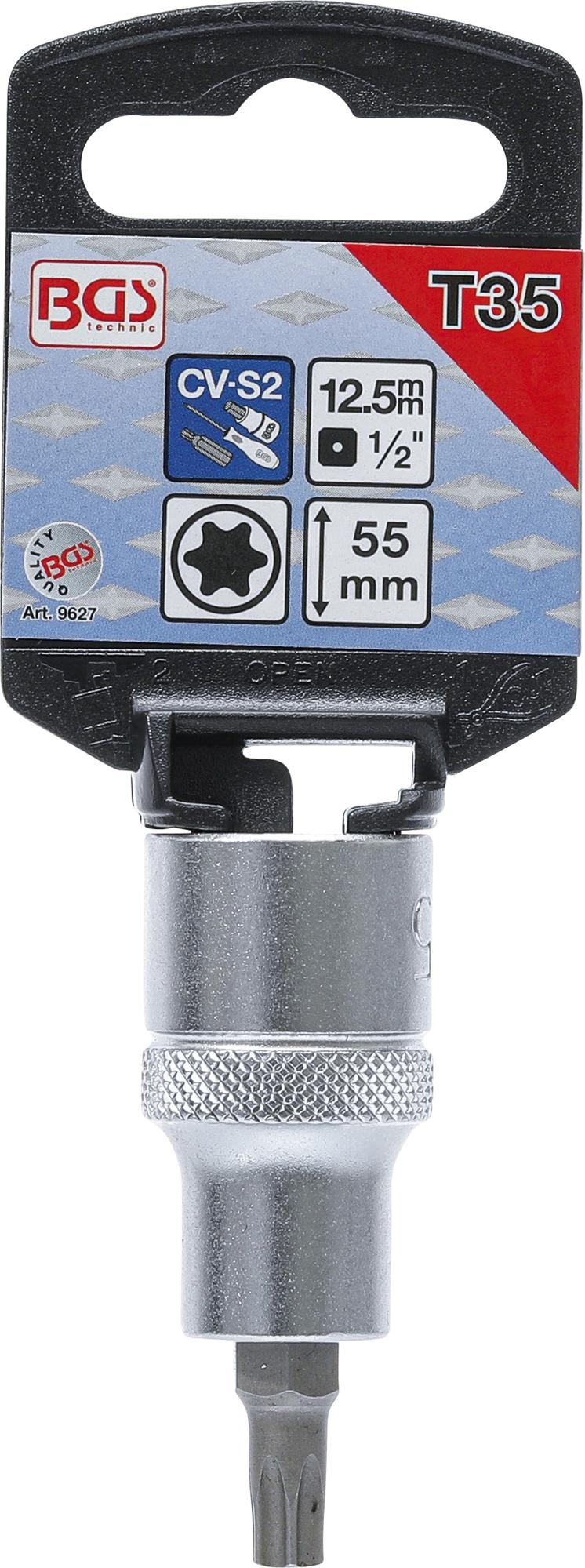 BIT SOCKET | LENGTH 55 MM | 12,5 MM (1/2") DRIVE | T-STAR (FOR TORX) T35 (9627)