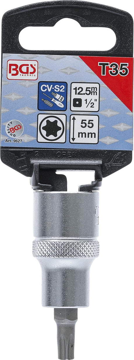 BIT SOCKET | LENGTH 55 MM | 12,5 MM (1/2") DRIVE | T-STAR (FOR TORX) T35 (9627)
