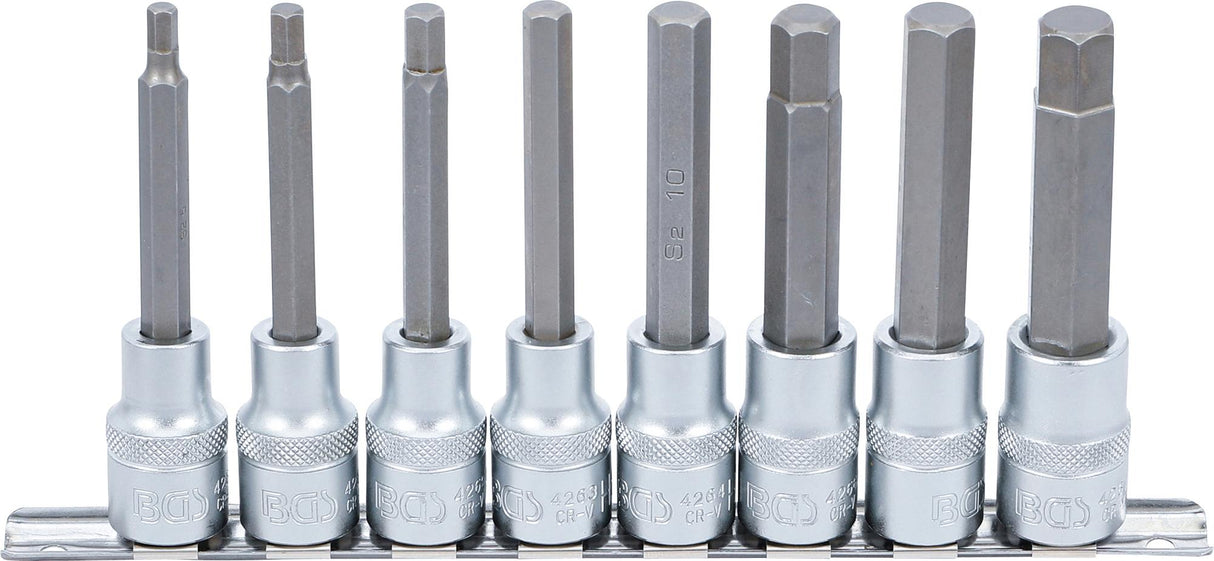 BIT SOCKET SET | 12.5 MM (1/2") DRIVE | INTERNAL HEXAGON 5 - 13 MM | 8 PCS. (5176)