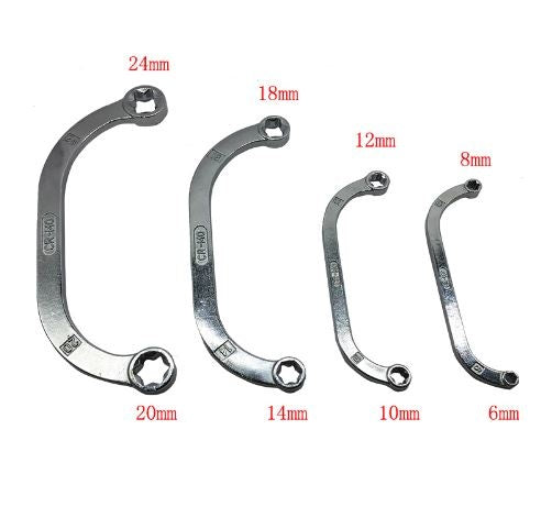 BOX-END WRENCH SET | CRESCENT C SHAPE | E6 | E8 | E10 | E12 | E14 | E18 | E20 | E24 | 4 PCS. (CT4257)