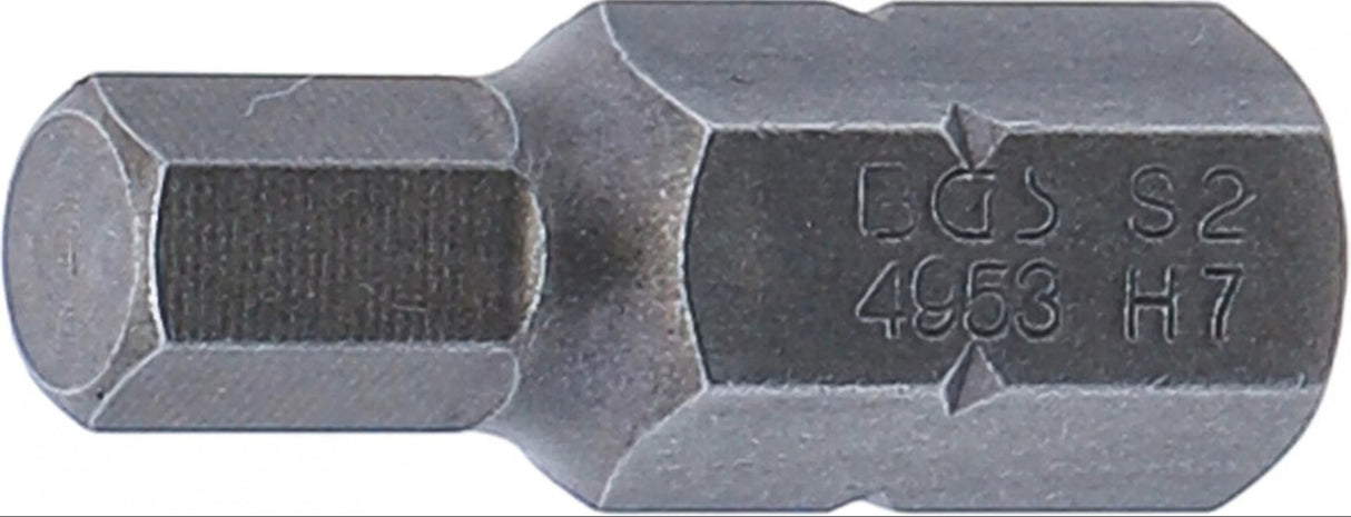 BIT | LENGTH 30 MM | 10 MM (3/8") DRIVE | INTERNAL HEXAGON 7 MM (4953)