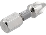 SCREWDRIVER BITS 1/4 25MM PH2 2 PCS NI (YT-78001)