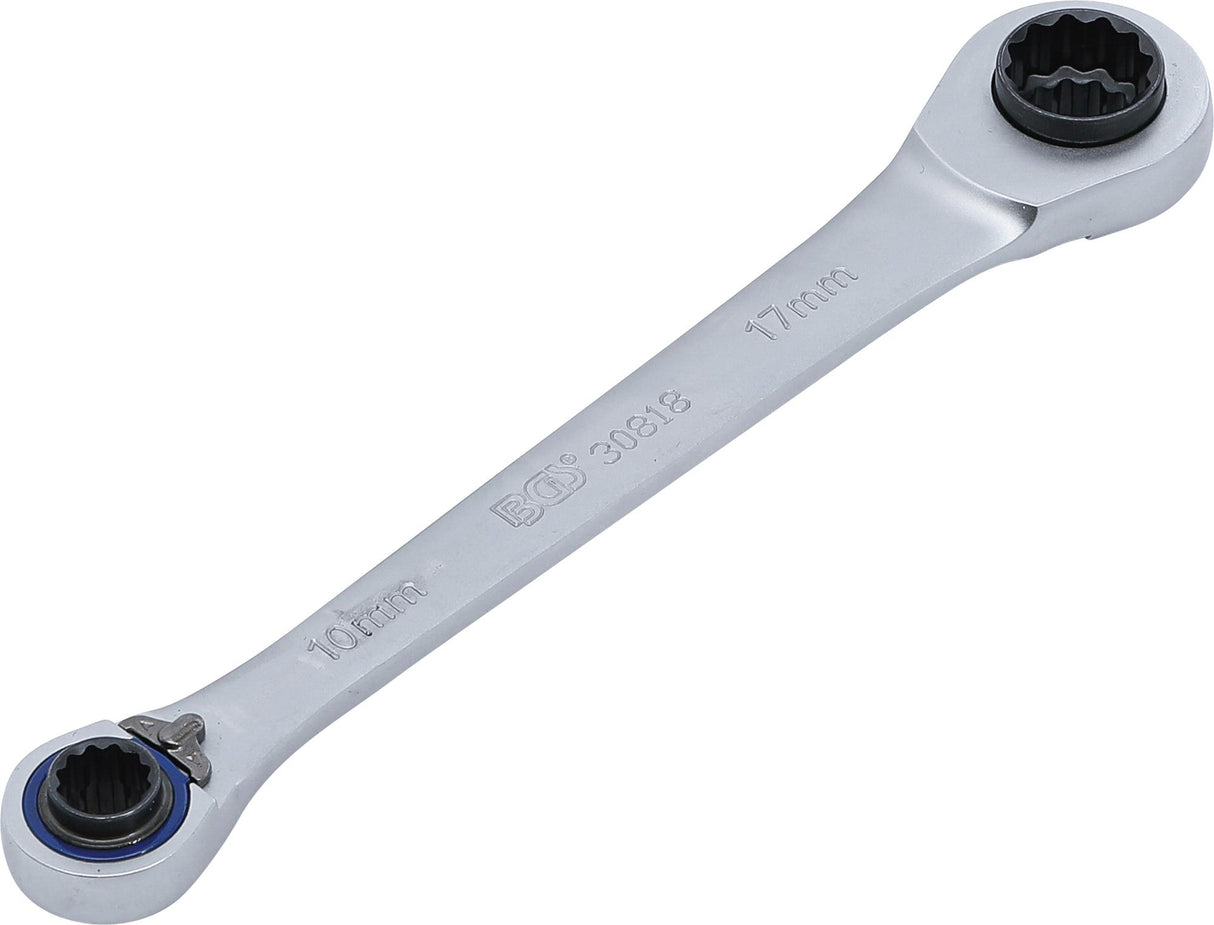 DOUBLE ENDED RATCHET WRENCH "4 IN 1" | 10 X 12, 14 X 17 MM (30818)