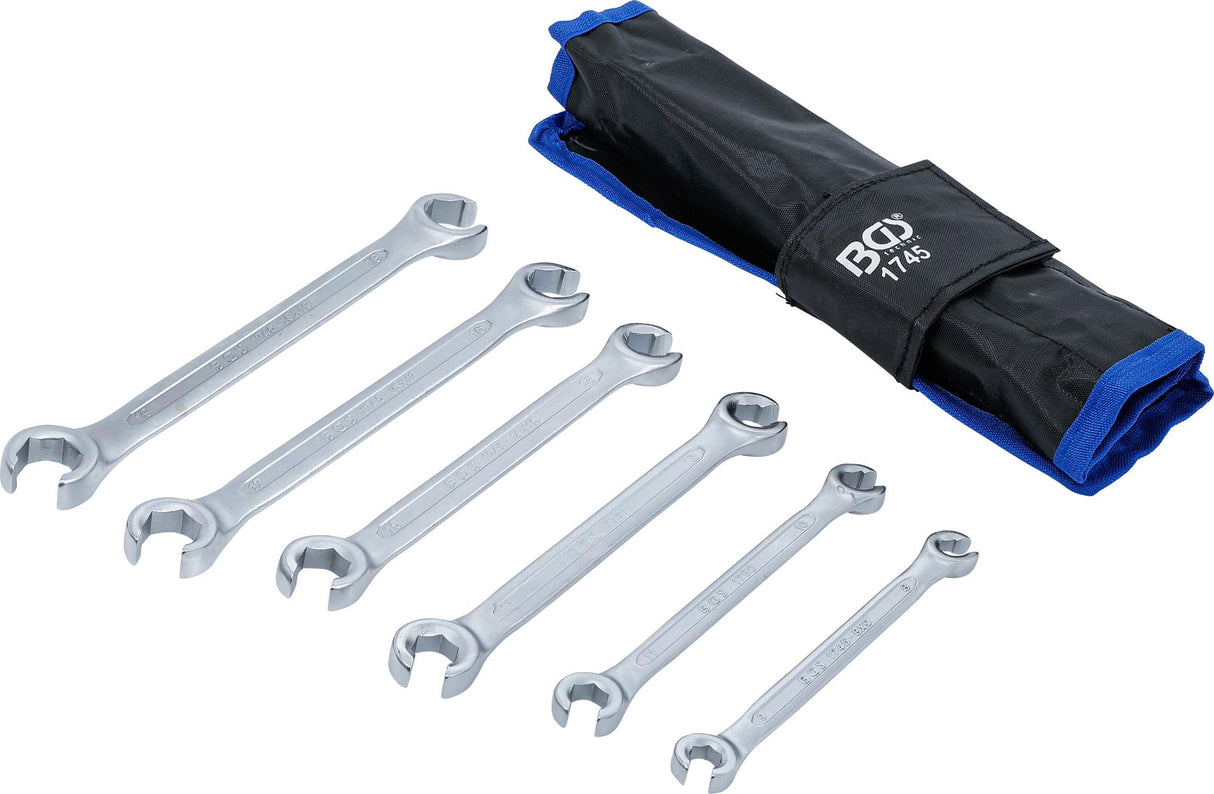 DOUBLE RING SPANNER SET, OPEN TYPE | 8 X 9 - 18 X 19 MM | 6 PCS. (1745)
