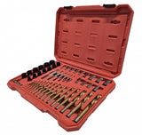 BOLT AND NUT EXTRACTOR SET WITH LEFT-CUTTING DRILL BIT SET | CR-MO | 49 PCS. (MT049)