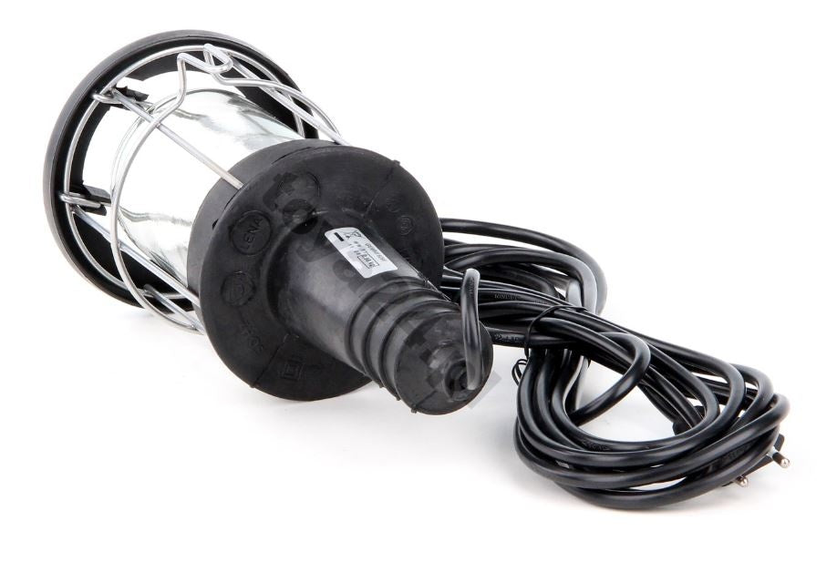 WORK LAMP "GUMMI", METAL GRILL, RUBBERIZED HOUSING, 60W 230V (82716)