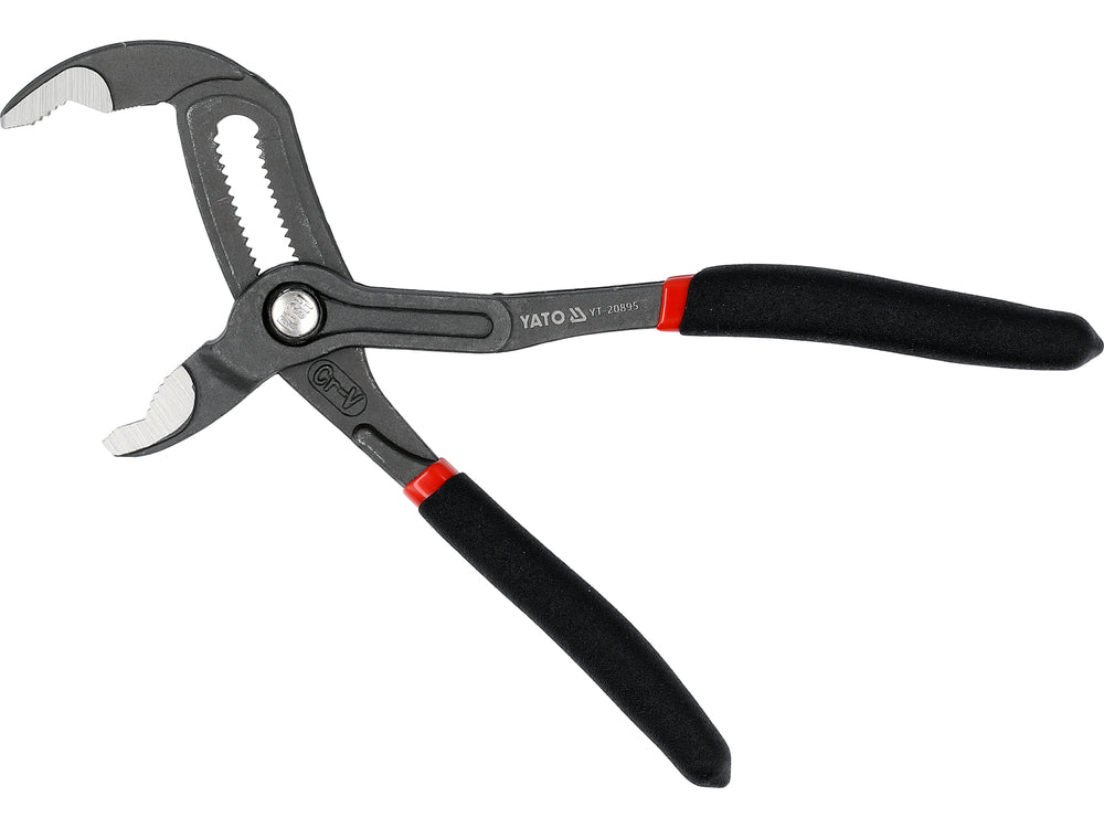 PLUMBING PLIERS FOR LARGER DIAMETER PIPES | PUSH-BUTTON LOCKING | 175 MM (YT-20895)
