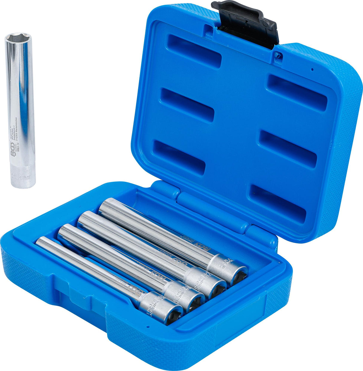 SOCKET SET, HEXAGON, EXTRA DEEP | 10 MM (3/8 ") DRIVE | SW 8 - 14 MM | 5 PCS. (9863)