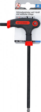 T-HANDLE L-TYPE WRENCH | INTERNAL HEXAGON / INTERNAL HEXAGON WITH BALL HEAD | 7 MM (7882-7)