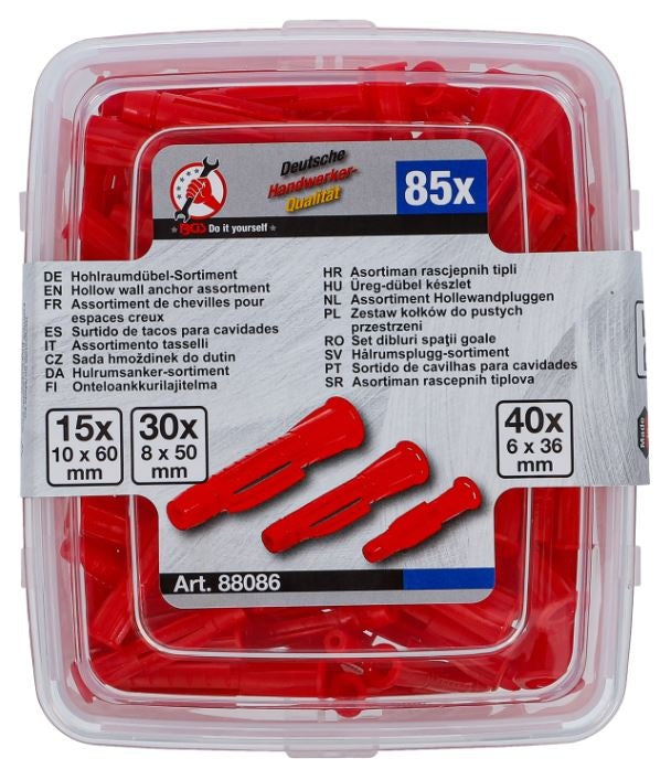 WALL PLUG SET | 6 - 10 MM | 85 PCS (88086)