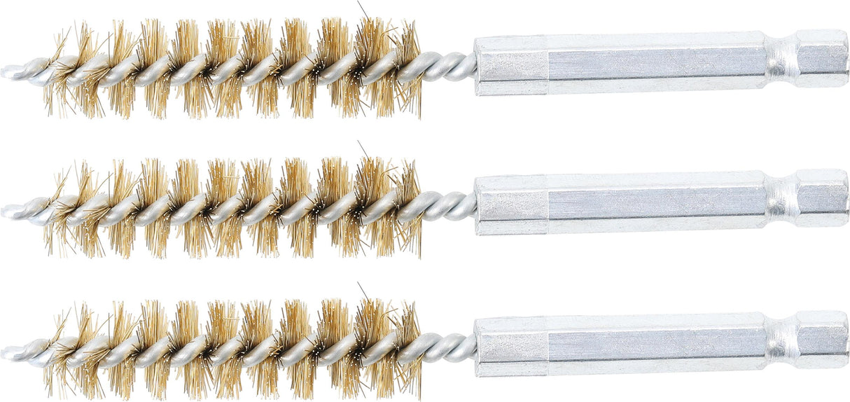 BRASS BRUSH | 12 MM | 6.3 MM (1/4") DRIVE | 3 PCS. (3078-12-M)