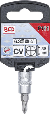 BIT SOCKET | 6.3 MM (1/4") DRIVE | CROSS SLOT PH1 (2487)