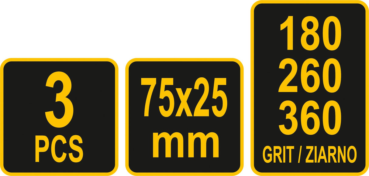 DIAMOND WHETSTONE 75X25 MM SET/3PCS (26140)