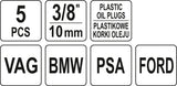 PLASTIC OIL PLUG DRIVER SET 5PCS (YT-05980)