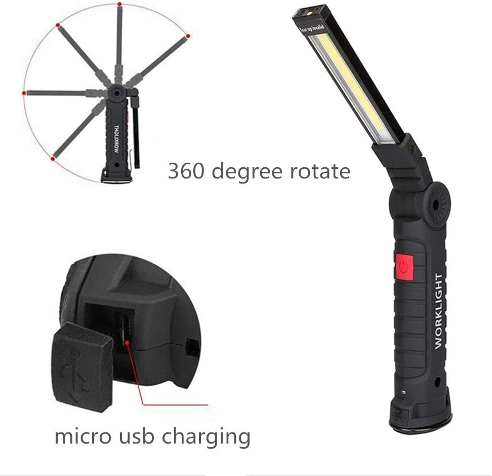 WORK LAMP RECHARGEABLE | ALUMINUM + ABS + RUBBER | 3W COB | USB (FD-8652)