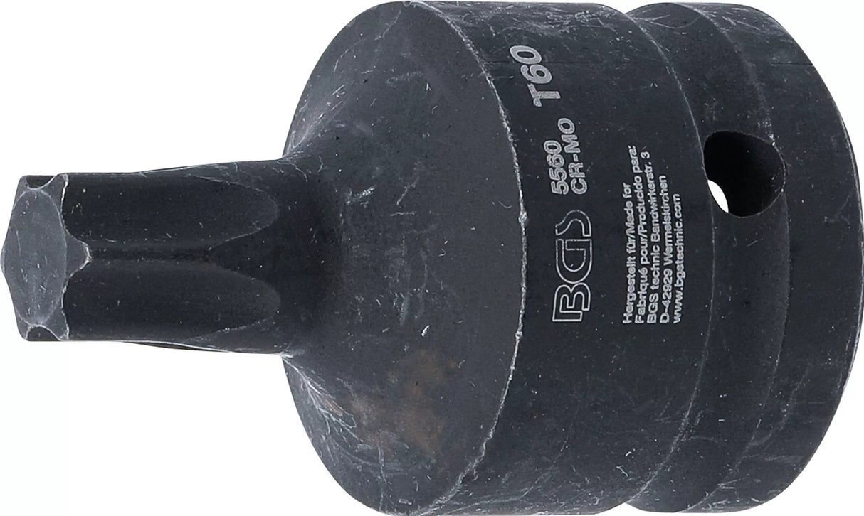 IMPACT BIT SOCKET | 20 MM (3/4") DRIVE | T-STAR (FOR TORX) T60 (5560)