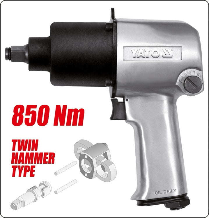 PNEUMATIC IMPACT WRENCH 1/2" 850 NM (YT-09525)