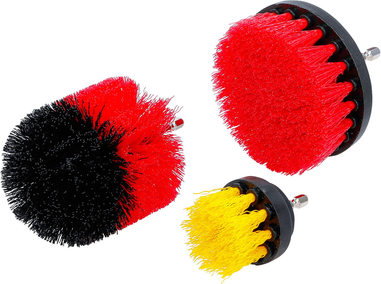 BRUSH ATTACHMENT SET | FOR DRILLING MACHINES | 3 PCS. (50913)