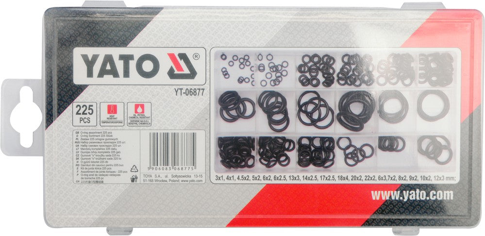 O- RING ASSORTMENT 225PCS (YT-06877)