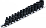 IMPACT SOCKET SET, HEXAGON | 6.3 MM (1/4") DRIVE | 4 - 14 MM | 13 PCS. (5296)