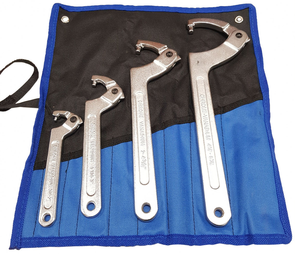 HOOK TYPE / SLIP JOINT WRENCH SET | ROUND TIP | 19 - 170 MM | 4 PCS. (H6818)