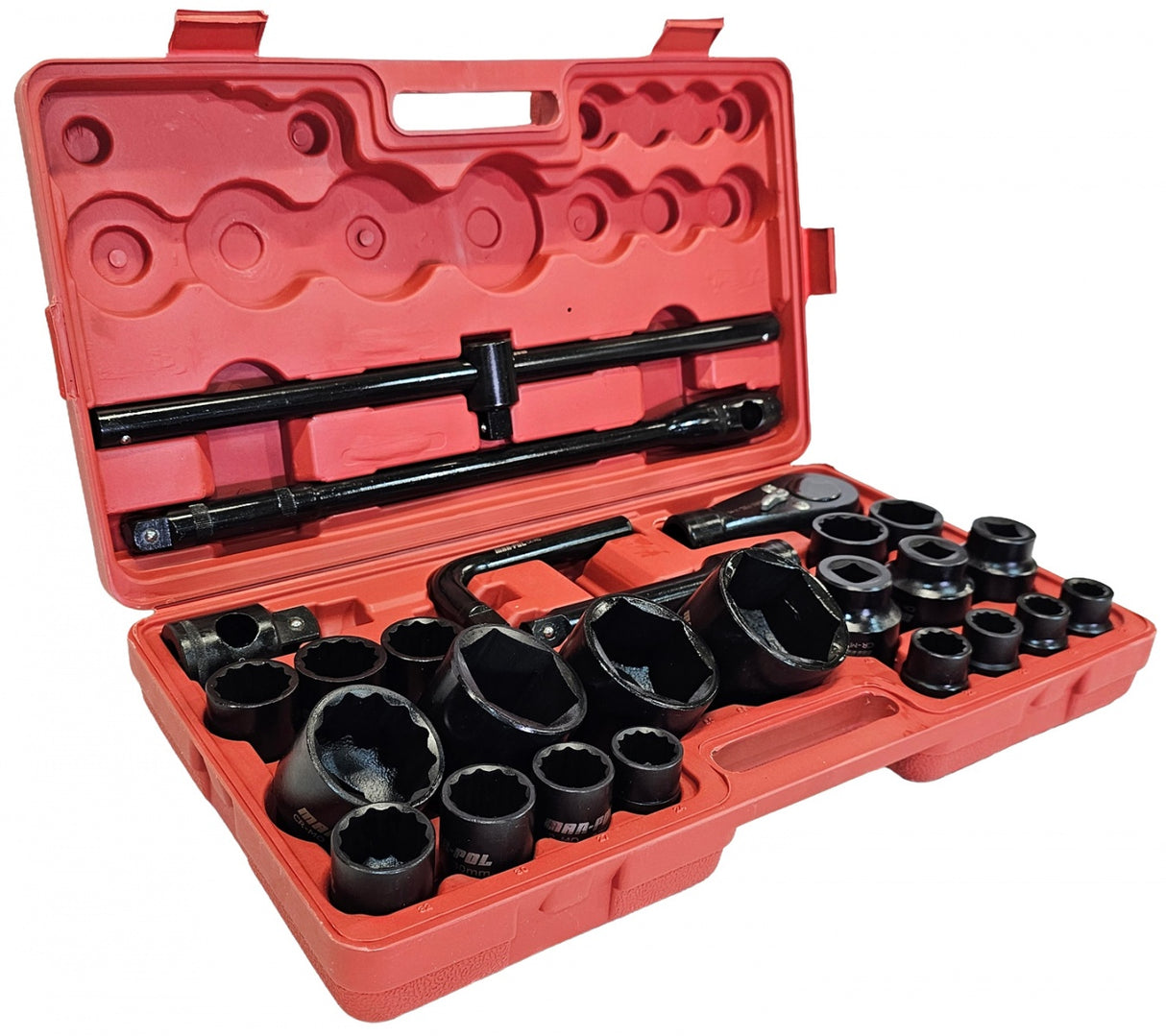 IMPACT SOCKET SET | CR-MO | 6-12 POINT MIX | 25 MM (1") | 20 MM (3/4") | 26 PCS. (H4220626)