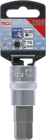 BIT SOCKET | 12.5 MM (1/2") | INTERNAL HEXAGON 16 MM (5052-16)