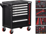 WORKSHOP TROLLEY | 6 DRAWERS | 1 SIDE DOOR | WITH 158 TOOLS (6055)