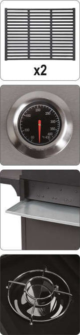 OUTDOOR GRILL | GAS | 3 + 1 | STAINLESS STEEL | 12.8 KW (99651)