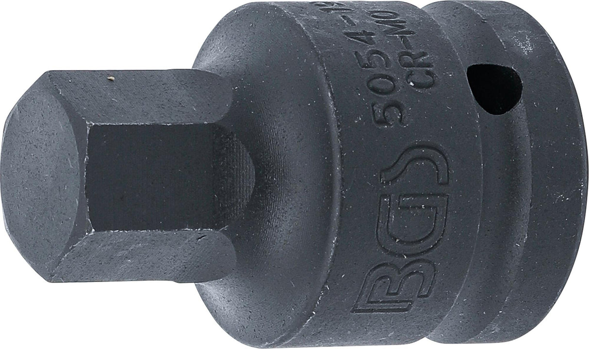 IMPACT BIT SOCKET | LENGTH 55 MM | 20 MM (3/4") DRIVE | INTERNAL HEXAGON 19 MM (5054-19)