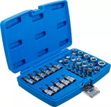 BIT AND SOCKET SET | 10 MM (3/8") | T-STAR (FOR TORX) | 34 PCS. (5021)