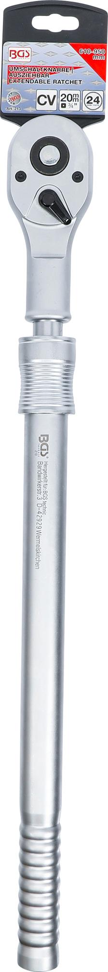 REVERSIBLE RATCHET, EXTENDABLE | 20 MM (3/4") | 600 - 985 MM (213)