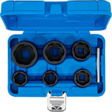 TWIST SOCKET SET (SPIRAL PROFILE) / SCREW EXTRACTOR | 12.5 MM (1/2") + 20 MM (3/4") DRIVE | 22 - 41 MM | 6 PCS. (5268)
