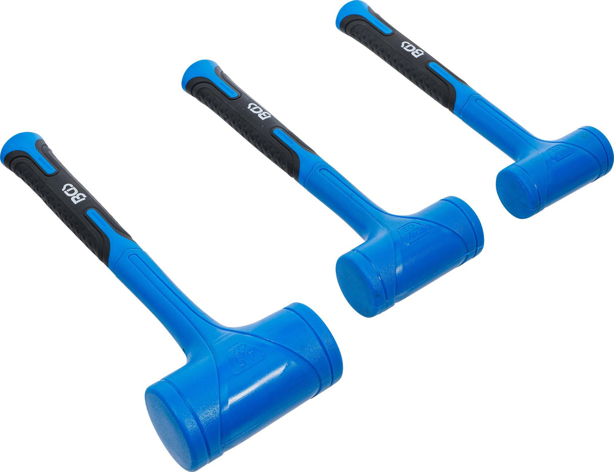 DEAD BLOW HAMMER SET | SOFT HEAD | Ø 47 / 55 / 65 MM | 450 / 765 / 1275 G | 3 PCS. (74442B)