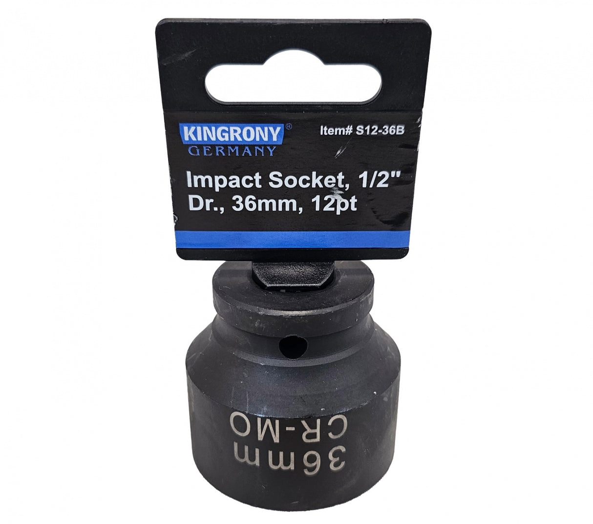 IMPACT SOCKET | 12-POINT | 12.5 MM (1/2") | 36 MM (S12-36B)