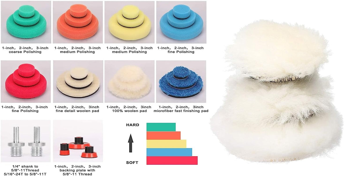 GRINDING, POLISHING, WAXING, SEALING GLAZE KIT | 29 PCS. (P29A)