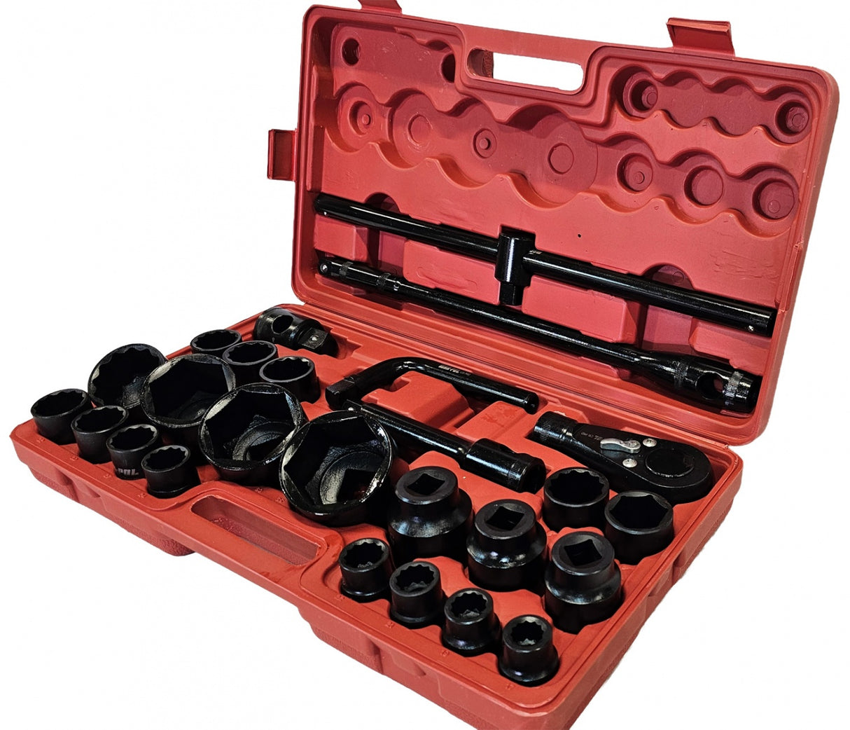 IMPACT SOCKET SET | CR-MO | 6-12 POINT MIX | 25 MM (1") | 20 MM (3/4") | 26 PCS. (H4220626)