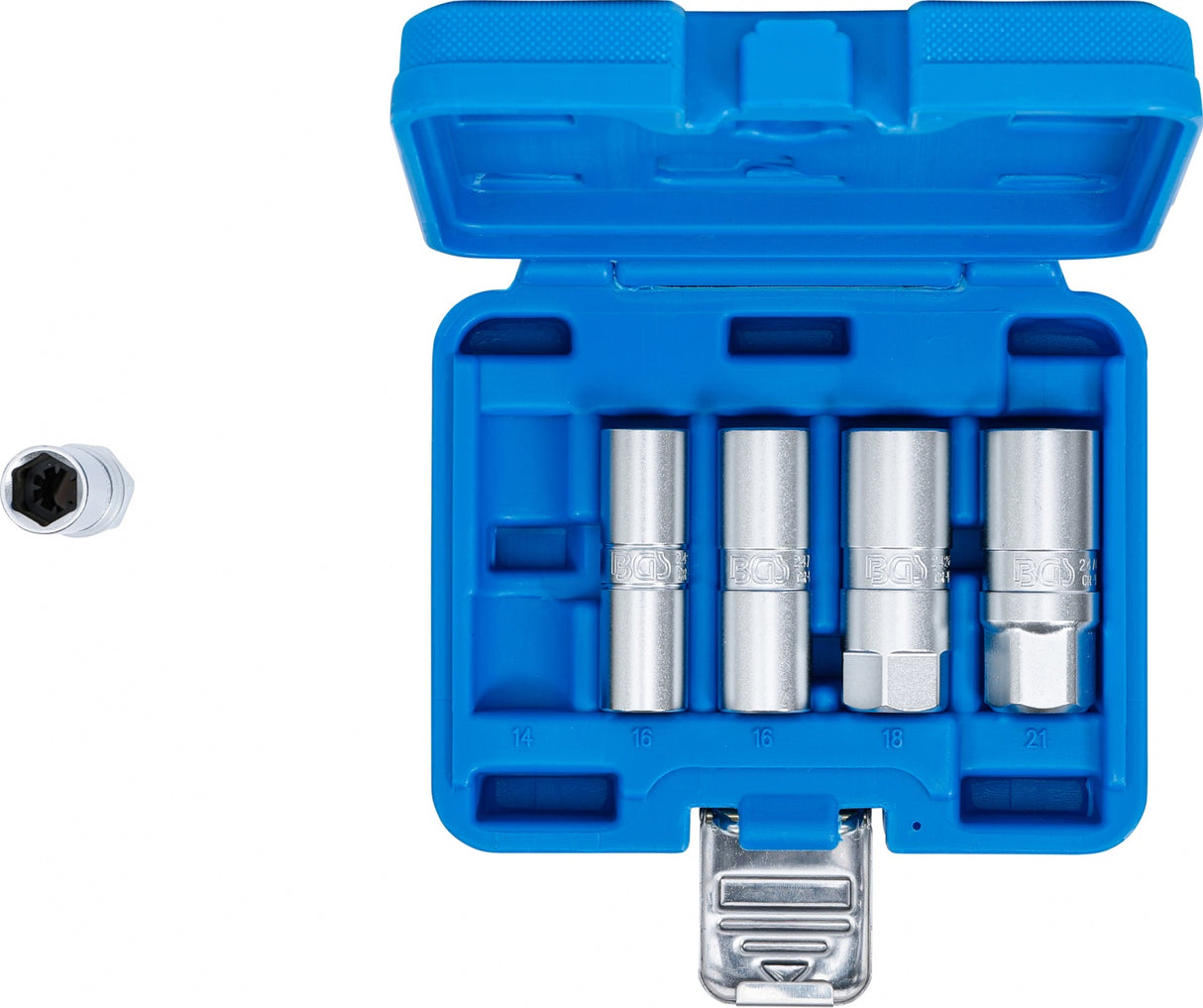 SPARK PLUG SOCKET SET HEXAGON | 12.5 MM (1/2") DRIVE | 14 - 21 MM | 5 PCS. (6641)