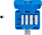 SPARK PLUG SOCKET SET HEXAGON | 12.5 MM (1/2") DRIVE | 14 - 21 MM | 5 PCS. (6641)