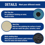 SANDING PADS / ABRASIVE BIT SET | Ø 50 MM | 101 PCS. (SD101Q)