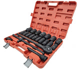 LONG IMPACT SOCKET AND WRENCH SET | CR-MO | IMPERIAL SIZES | 20 MM (3/4") | 21 PCS. (SLS21B)