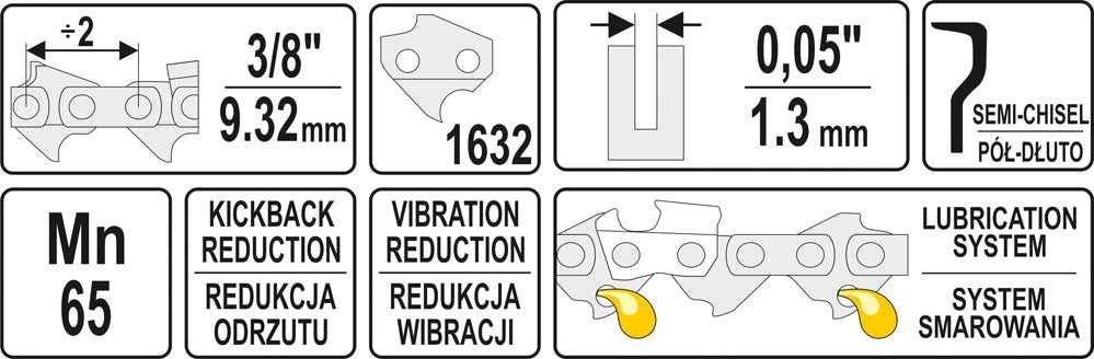 CHAIN ROLL 3/8" (YT-84960)