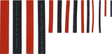 SHRINK TUBE ASSORTMENT | RED / BLACK | 150 PCS. (9404)
