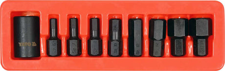 9PCS 1/2"DR  IMPACT HEX BIT & HOLDER SET (YT-10662)