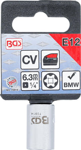 SPECIAL SOCKET | E-TYPE | 6.3 MM (1/4") DRIVE | E12 | FOR BMW WINDOW REGULATOR (70914)