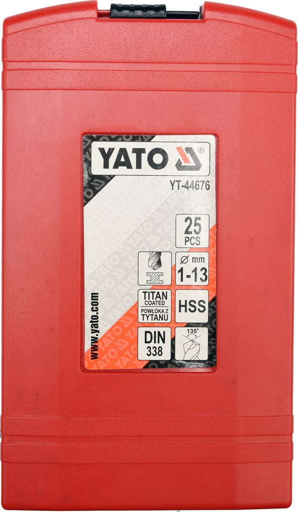 TWIST DRILL BIT SET HSS-TIN 25PCS 1-13MM (YT-44676)